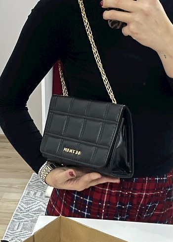 Beymen muadil Siyah Kare Desenli Deri Kadın Çanta - Görsel 2