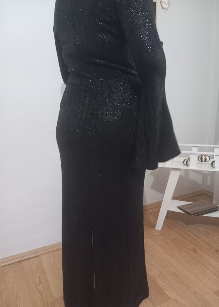 AKICI SİMLİ İSPANYOL KOLLU ABİYE - Görsel 5