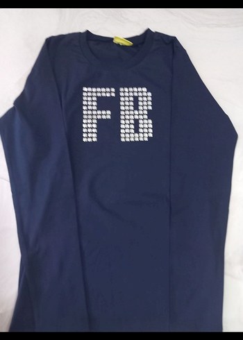 Payet Detaylı Uzun Kollu Mavi Tişörtü - Görsel 3