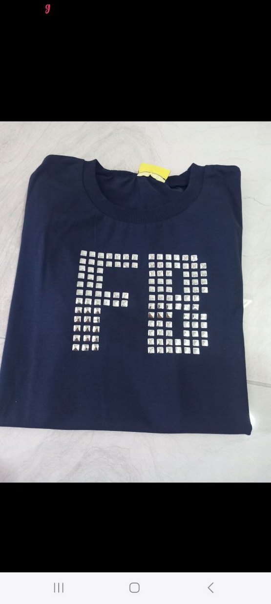 Payet Detaylı Uzun Kollu Mavi Tişörtü - Görsel 4