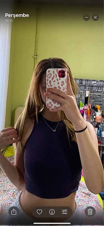 xs Beden crop bluz