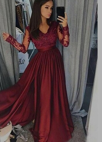 SHEİN DANTELLI SATEN ELBISE
