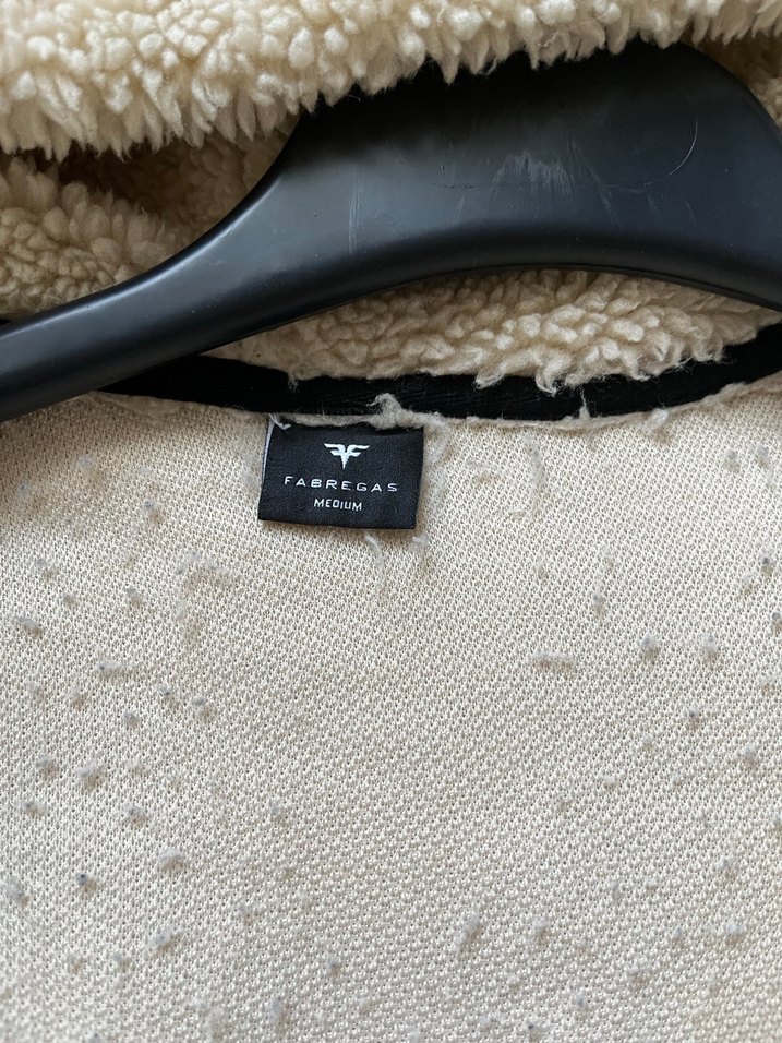 Kapüşonlu Fermuarlı Bej unisex ceket - Görsel 2