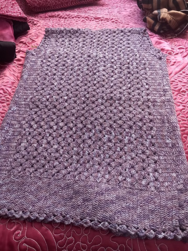 Gri Örgü Kadın Bohem Yelek - Görsel 2