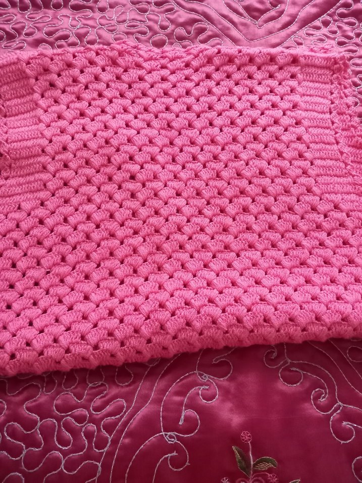 Pembe Örgü Düğmeli Uzun Süveter - Görsel 2