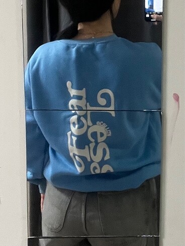 Zara mavi sweatshirt