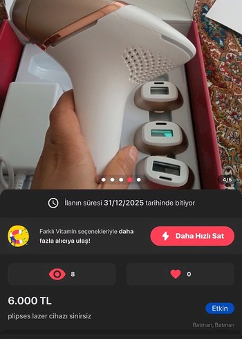 Plipses Beyaz Lazer Epilasyon Cihazı - Görsel 2