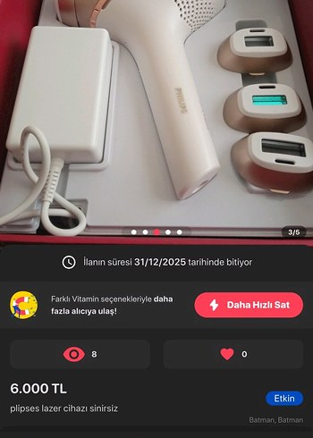 Plipses Beyaz Lazer Epilasyon Cihazı - Görsel 4