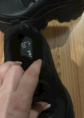 Kadın Siyah Platform Topuklu Spor Ayakkabı - Görsel 3