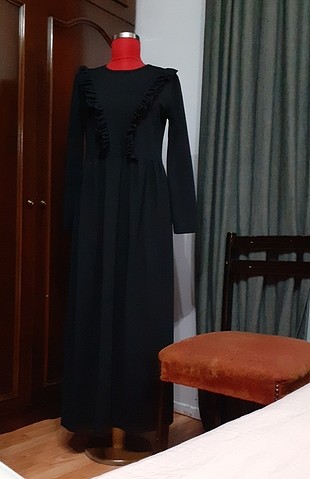 siyah uzun elbise