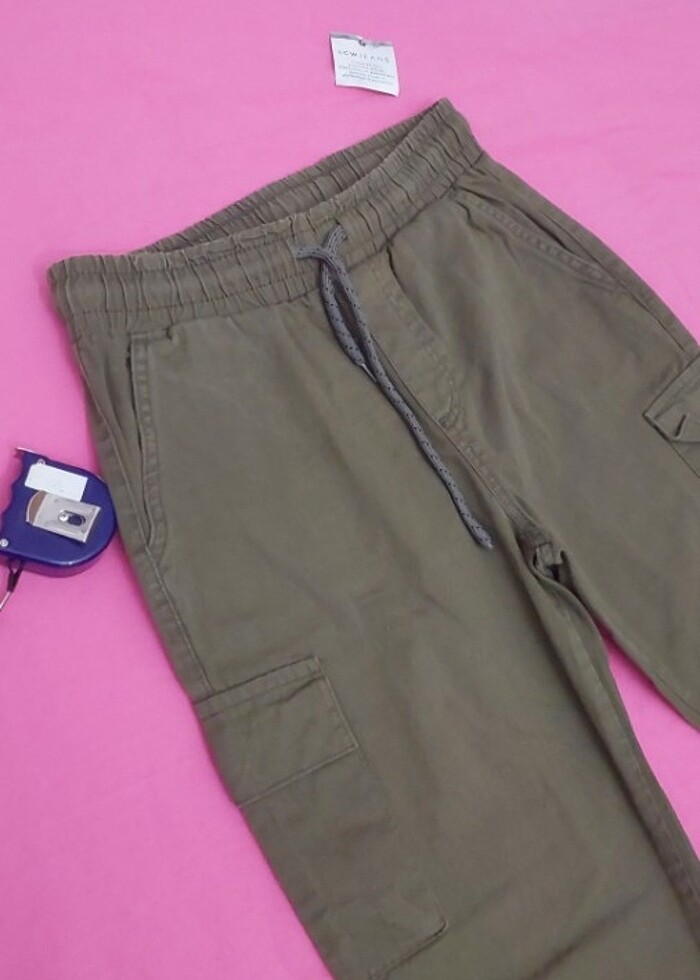 Haki kargo pantalon - Görsel 2