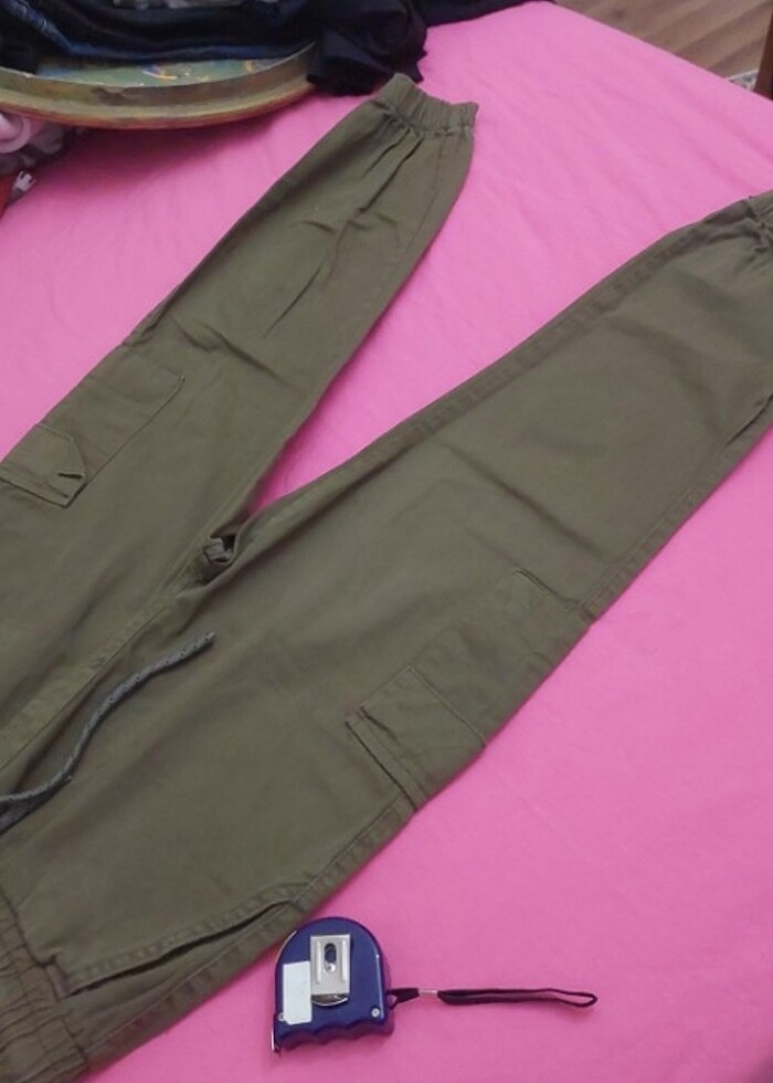 Haki kargo pantalon - Görsel 4