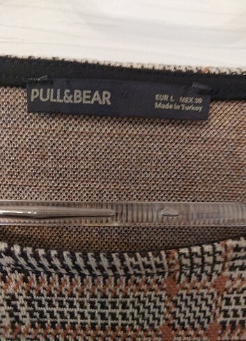 l Beden camel Renk Pull&bear kısa elbise
