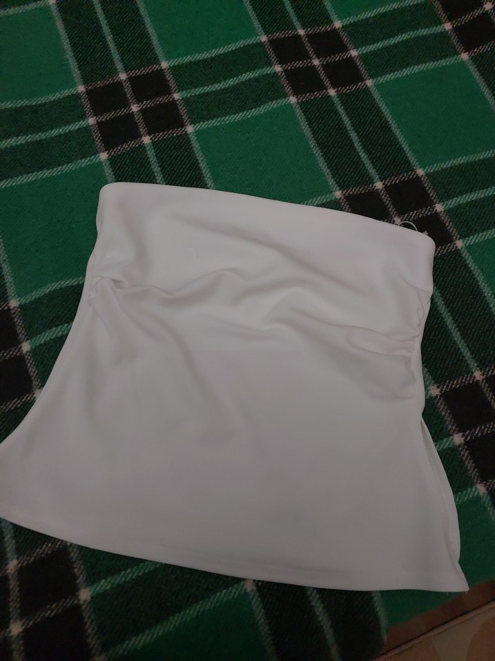 Beyaz straplez bluz - Görsel 2