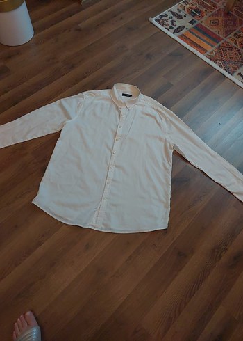 LTB Beyaz Keten Regular Fit Erkek Gömlek