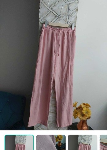 LC Waikiki Pembe Bol Kesim Piliseli Kadin Pantolon