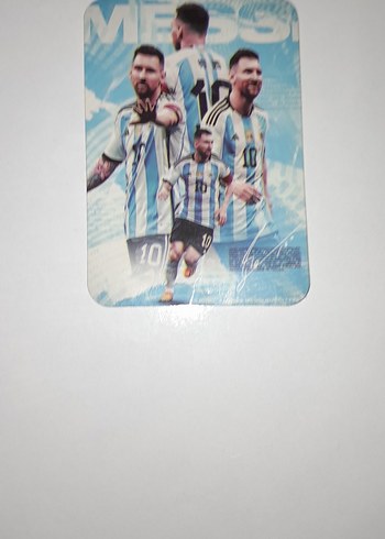 Mavi Messi Temalı imzalı kart - Görsel 3