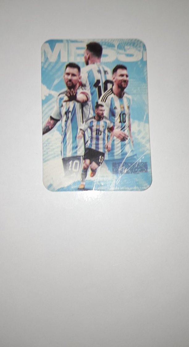 Mavi Messi Temalı imzalı kart - Görsel 3