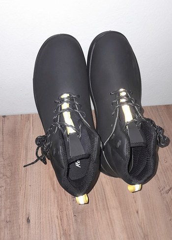 Siyah Bağcıklı Erkek Kauçuk Bot iş ayakkabısı - Görsel 5