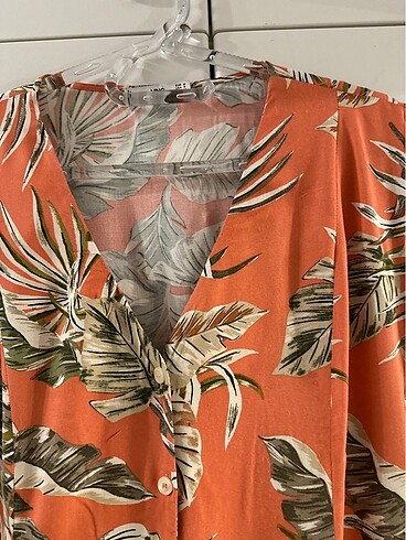 Mango  önden düğmeli ,desenli rlbise - Görsel 5