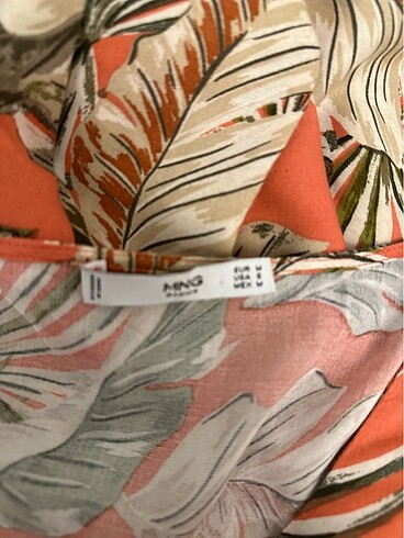 Mango  önden düğmeli ,desenli rlbise - Görsel 6