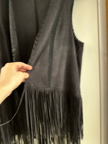 m Beden siyah Renk Zara otantik kovboy yeleği