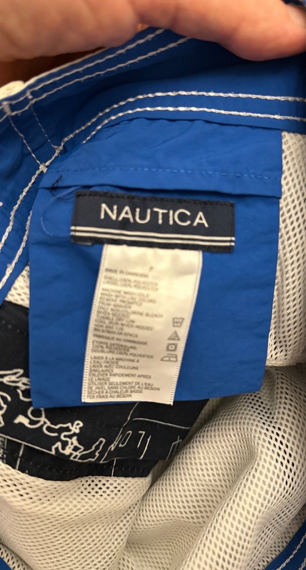 Lacivert Baskılı Kemerli Erkek Mini Şort - Görsel 3