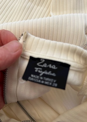 Beyaz Kısa Kollu Midi Elbise - Görsel 5