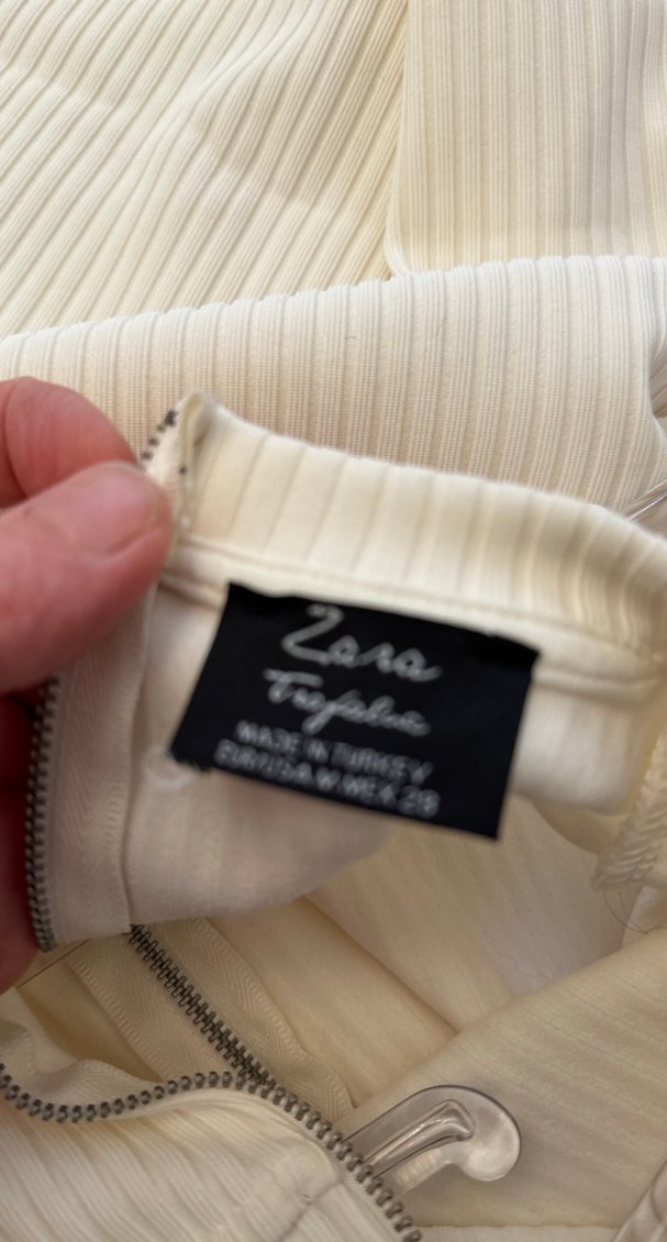 Beyaz Kısa Kollu Midi Elbise - Görsel 5