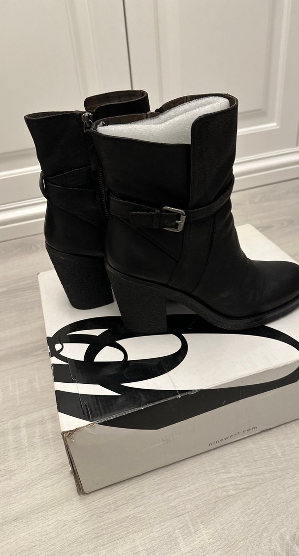 Kadın  koyu kahve Deri Goth Topuklu Bot - Görsel 2