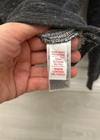 GAP Marka Orijinal GriMavi Kadın Uzun Kollu Basic Sweatshirt - Görsel 5