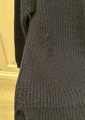 Yargıcı Laciverti Boğazlı Örgü Kadın Kazak - Görsel 5