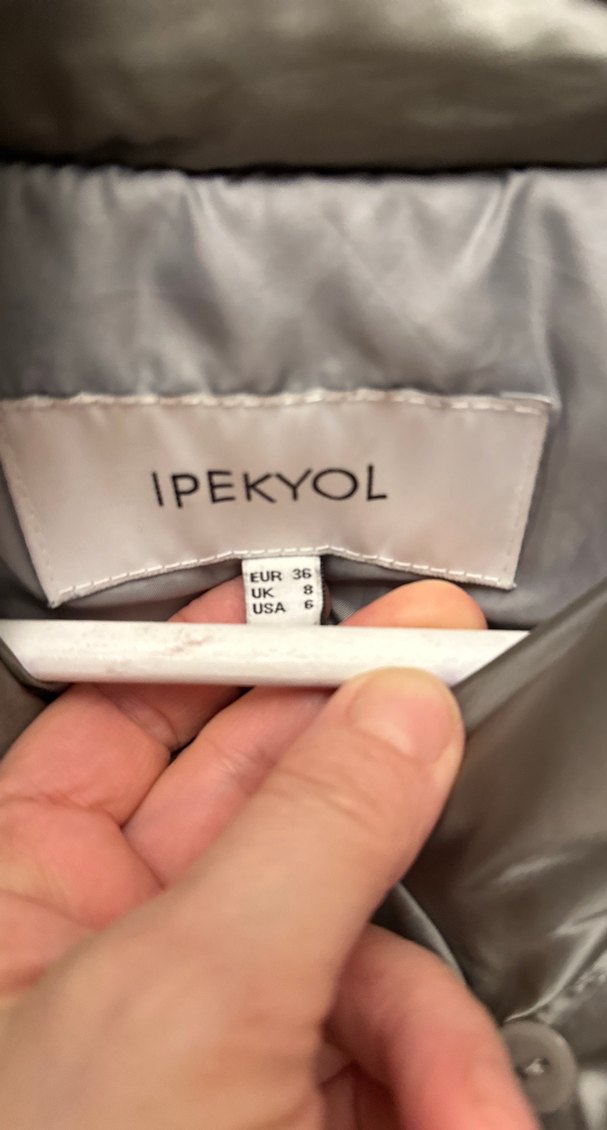 Gri Kadın Kapüşonlu Kış Montu - Görsel 2