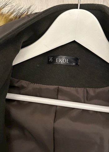 Kürk Detaylı Haki Yeşil Kadın Kaban - Görsel 6