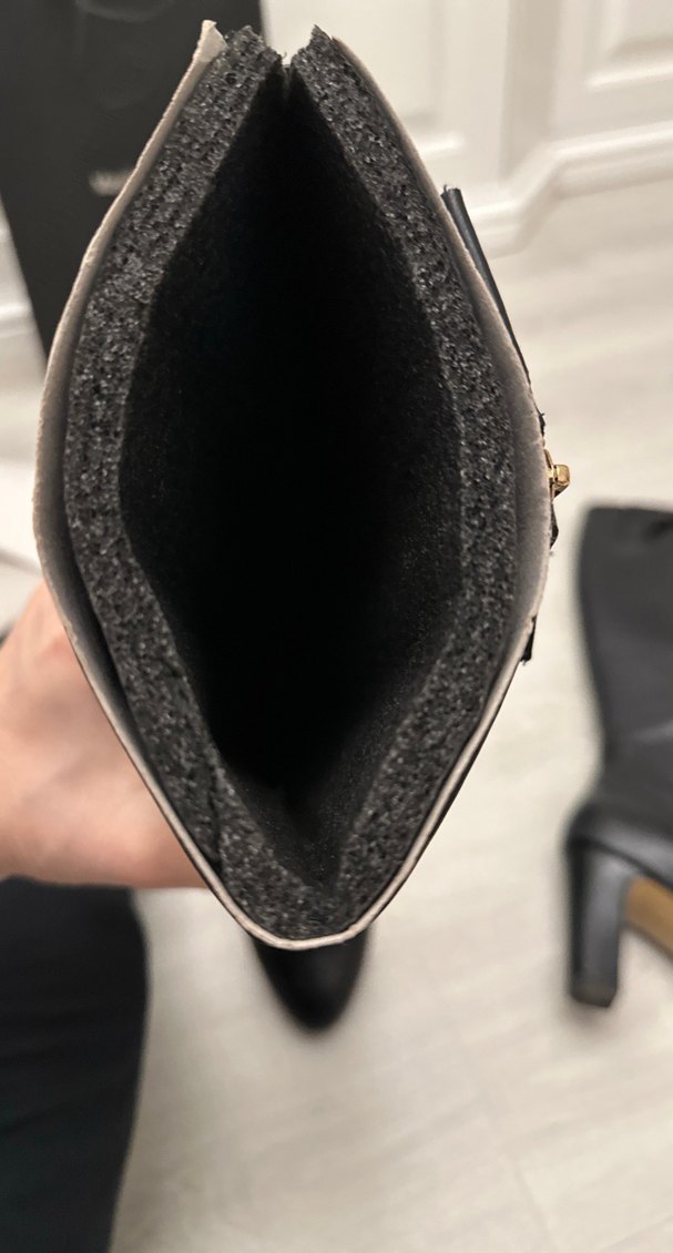 Siyah Deri Dizüstü Stiletto Çizme - Görsel 5