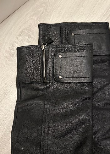 Siyah Deri Tokalı Biker Dizüstü  çizme - Görsel 5
