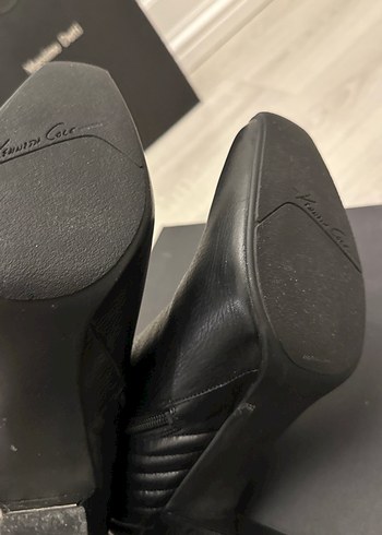 Kenneth Cole Siyah Deri Tokalı Blok Topuk Bot - Görsel 7