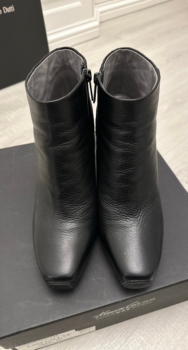 Kenneth Cole Siyah Deri Tokalı Blok Topuk Bot - Görsel 3