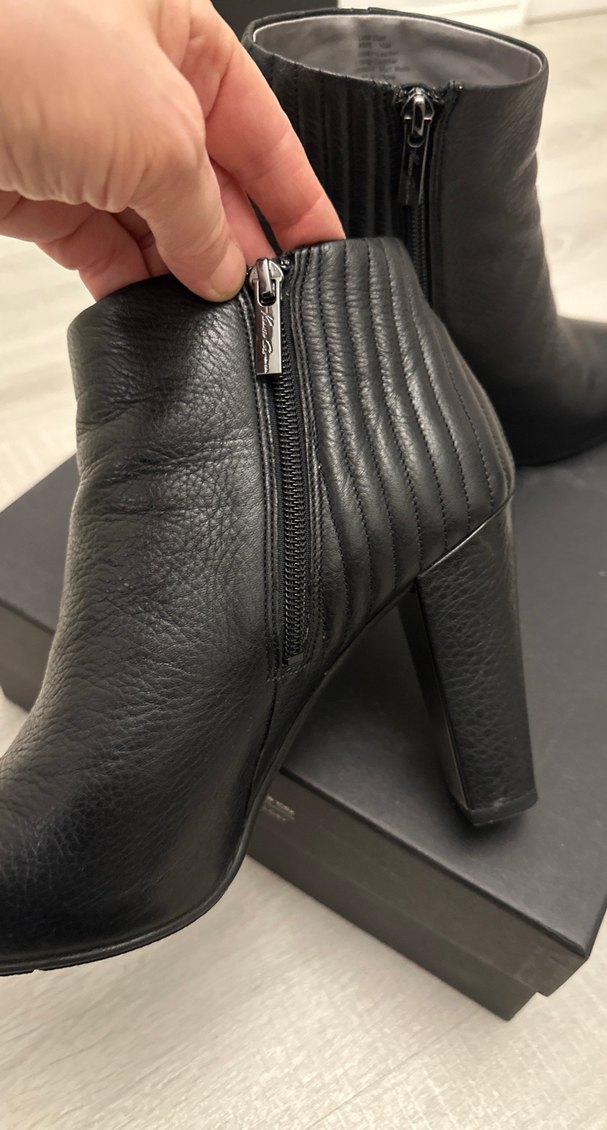 Kenneth Cole Siyah Deri Tokalı Blok Topuk Bot - Görsel 2