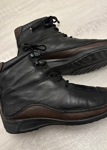 Gabor Kahverengi Siyah Bağcıklı Gotik Kadın Botu - Görsel 2