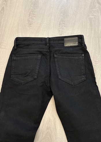 Erkek Siyah Regular Fit Denim Jean - Görsel 6