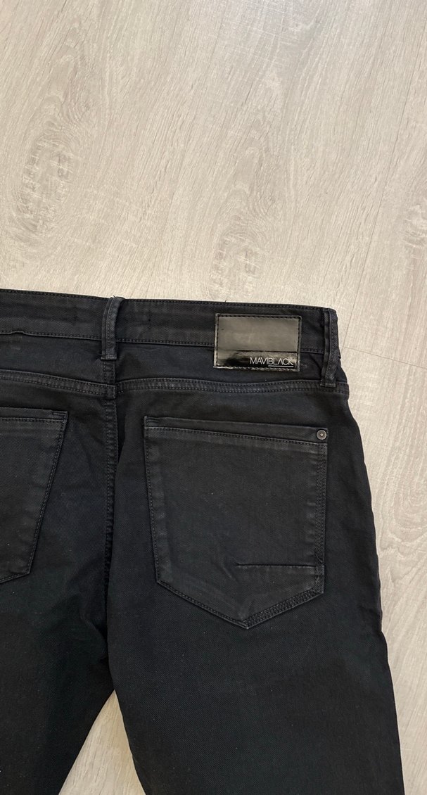 Erkek Siyah Regular Fit Denim Jean - Görsel 5