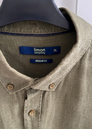 Limon Company Uzun Kollu Keten Haki Erkek Gömlek