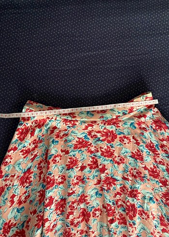 Renkli Çiçek Desenli Lolita Mini Etek - Görsel 2