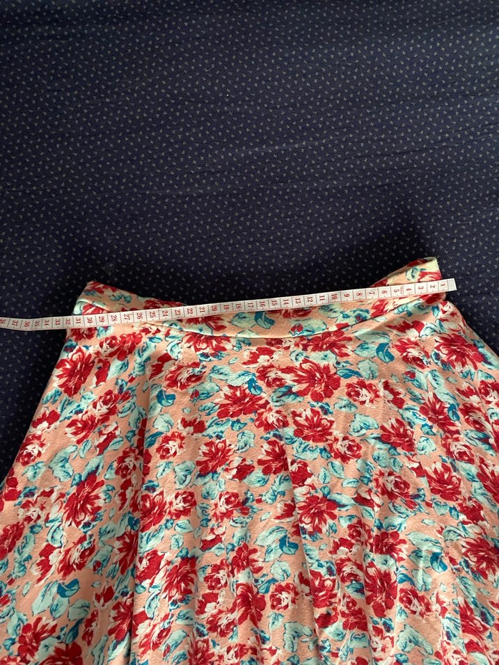 Renkli Çiçek Desenli Lolita Mini Etek - Görsel 2