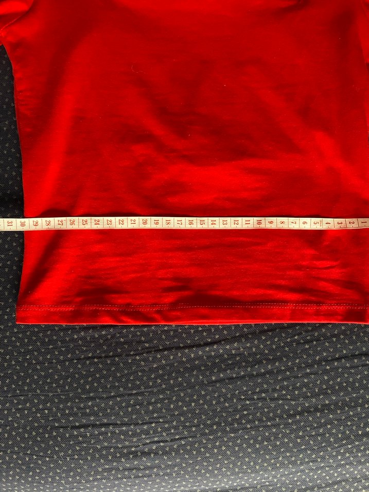 Kırmızı Dar Crop Bluz - Görsel 3