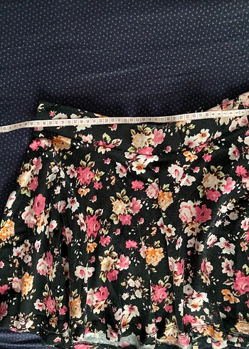 Çiçek Desenli Volanlı Lolita Mini Etek - Görsel 2