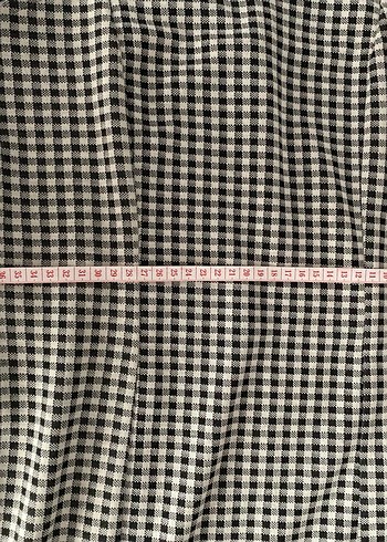 Kareli Midi Kolsuz Elbise - Görsel 2