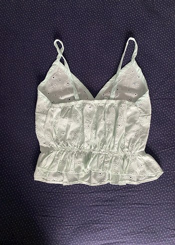 Mavi Nakışlı Mini Dantel Detaylı Büstiyer - Görsel 3