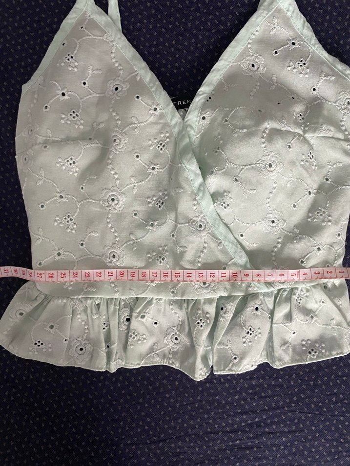 Mavi Nakışlı Mini Dantel Detaylı Büstiyer - Görsel 2